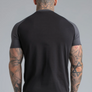 SikSilk - Black and Grey Raglan T-Shirt